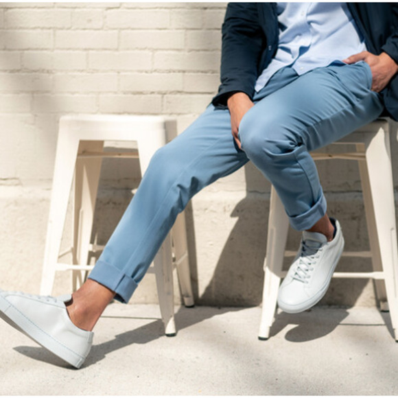 MINISTRY OF SUPPLY Pace Chino Pants 30 x33 Blue Flat Front NWT - Picture 1 of 12